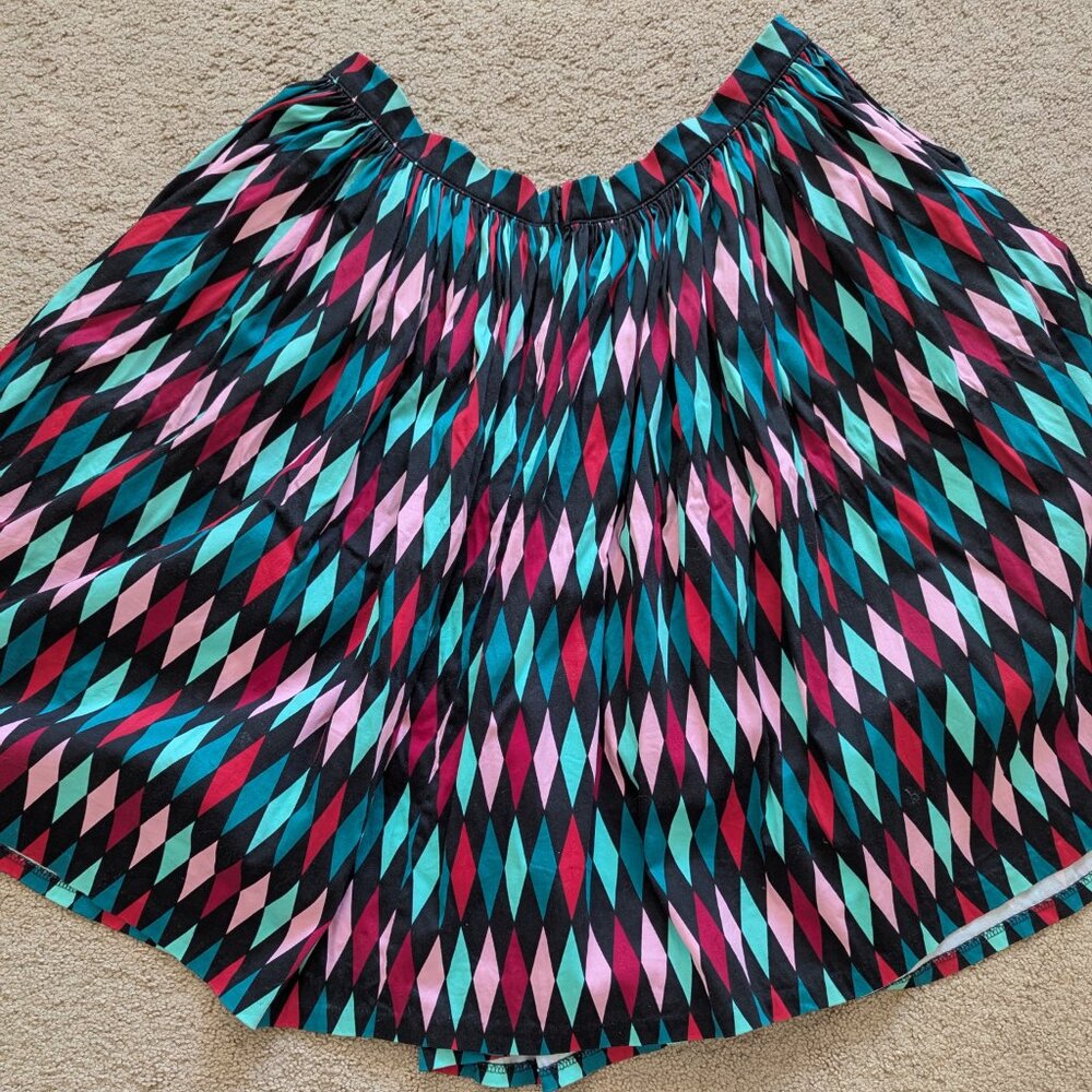 Pin Up Couture-Courure For Everybody Harlequin Circle Skirt Size 3X Like New - Picture 9 of 13